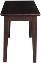 IC International Concepts, Shaker Styled Bench , 450lbs wt capacity, Solid Real Wood, Sturdy Parawood, Rich Mocha