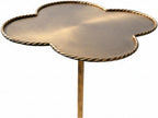 Antique Gold Metal Side Table, Modern Accent Small Drink Table, Coffee Martini Table for Small Spaces,Living Room,Bedroom,Corners