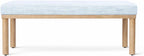 HomePop 47.5" Oslo Bench - Blue Pinstripe Fabric