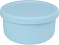 XU&PEIQI 24oz Silicone Food Storage Containers,Round Bowls with Lids - Meal Prep Containers for Kitchen Serving, Salad & Lunch - Airtight, Microwave/Fridge/Dishwasher Safe, BPA-Free (Baby blue)