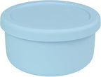 XU&PEIQI 24oz Silicone Food Storage Containers,Round Bowls with Lids - Meal Prep Containers for Kitchen Serving, Salad & Lunch - Airtight, Microwave/Fridge/Dishwasher Safe, BPA-Free (Baby blue)