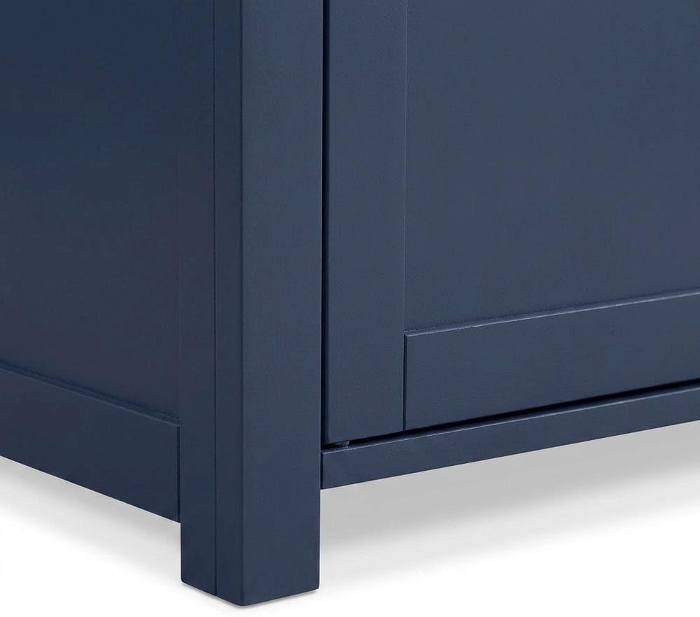 Furnifact Blue Tall Kitchen Storage Pantry, Food Organization, Anti-Tip Mechanism, Floor Clearance, Durable Construction, Spacious Design