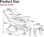 Comfortable Reclining Rocking Chair with Ottoman, Ergonomic High Lazy Sofa for Bedroom, Living Room, Balcony