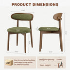 Dining Chairs Set of 6, Upholstered Dining Room Chairs with Solid Wood Legs