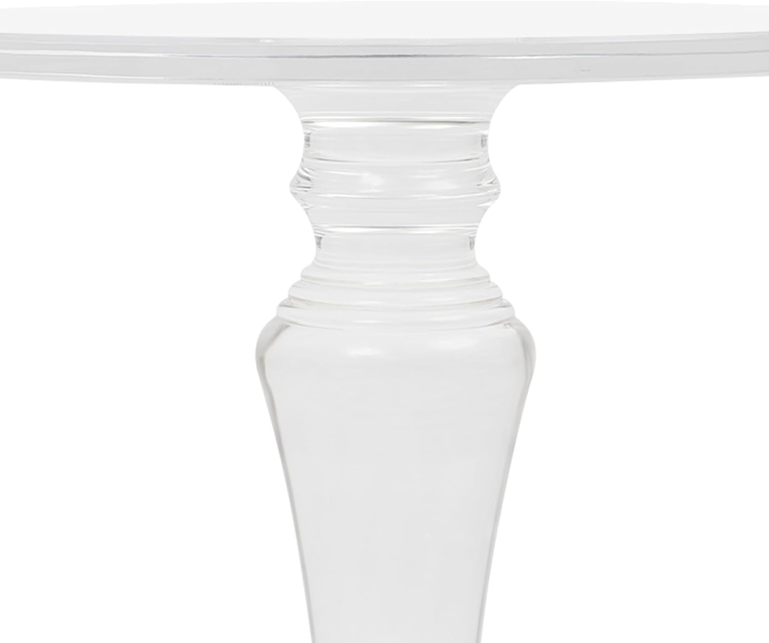 Acrylic End Table Clear Coffee Table with Round Tabletop, Multifuntional Side Drink Tables for Small Spaces Small Side Tables for Living Room Bedroom & Study Rooms, 13" D X 13" W X 20" H
