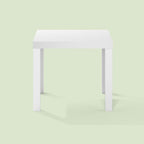 Bayan End Table, Square Side Table, for Small Spaces, Living Room, Bedroom, White