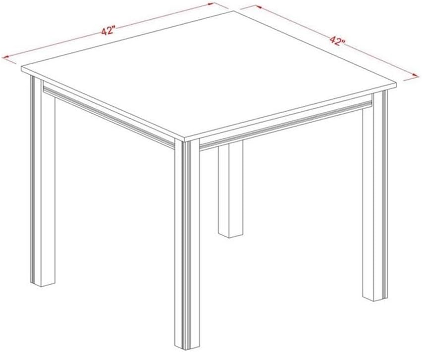 Pemberly Row 42" Square Wood Counter Height Dining Table, Natural Oak Finish, Beveled Edges, Built-in Expansion Leaf, Compact Design, Durable Oak Construction for Kitchen or Dining Room