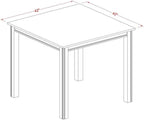 Pemberly Row 42" Square Wood Counter Height Dining Table, Natural Oak Finish, Beveled Edges, Built-in Expansion Leaf, Compact Design, Durable Oak Construction for Kitchen or Dining Room