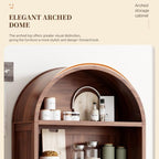 Ieejdn 71.34" Tall Arched Kitchen Pantry,Modern Fluted Wood Storage Cabinet with Doors,Adjustable Shelves,Organizer, Versatile Cupboard for Kitchen,Living Room,Dining Room,Bathroom,Walnut
