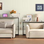 HOOBRO Narrow Console Table with Charging Station, Adjustable Height Sofa Table (25''-32.9''), Slim Behind Couch Table for Small Spaces, Entryway, Living Room, 39.4" Greige BG95UXG01