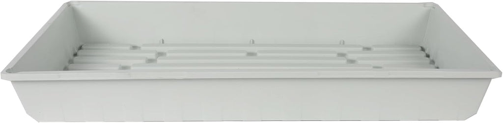 SUNPACK 10" x 20" Mega Plastic Seed Starting Tray, White, 2.5" - No Drainage Holes, Ideal for Greenhouses or Indoor Gardening - Made of Thick, Strong Plastic