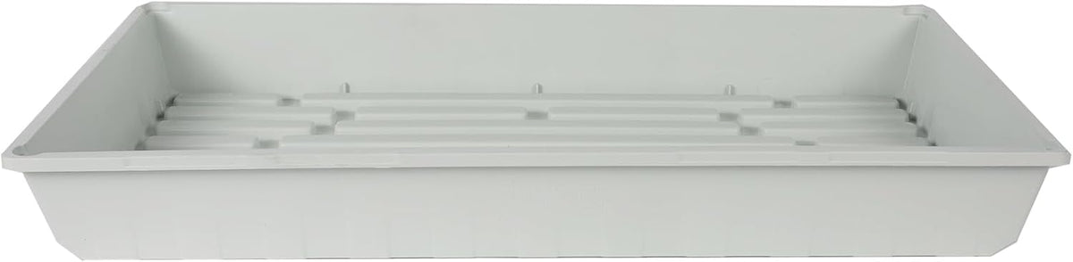 SUNPACK 10" x 20" Mega Plastic Seed Starting Tray, White, 2.5" - No Drainage Holes, Ideal for Greenhouses or Indoor Gardening - Made of Thick, Strong Plastic