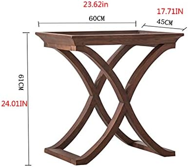 Telephone Table, Side Telephone End Table,Square Side Table Night Stand Coffee Table，Wood Look Accent Furniture(Size:23.6217.7124.01in,Color:Walnut)
