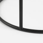 Furnifact Mango Wood Round Nesting Table 2-Piece, Nesting Coffee Table Set for Living Room Small Spaces, Matte Black