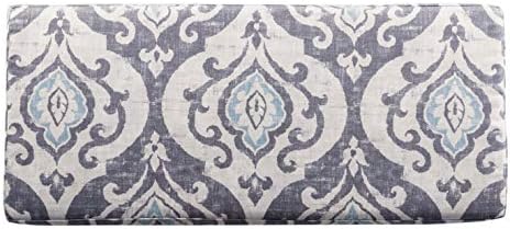 HomePop 36" Storage Ottoman Bench with Hinged Lid - Slate Damask