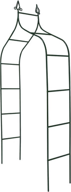 Garden Arch Trellis 8.4 Ft High x 4.6 Ft Wide, Dark Green Iron Arbor, Courtyard Arbor Trellis for Various Climbing Plants Rose, Outdoor Archway Wedding Ceremony Party