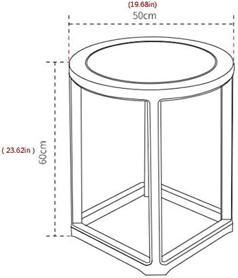 Telephone Table, Solid Wood Side Table,Sofa Table,Living Room Moving Round Table,Telephone Table Furniture(Color:Brown,Size:19.6819.6823.62in)