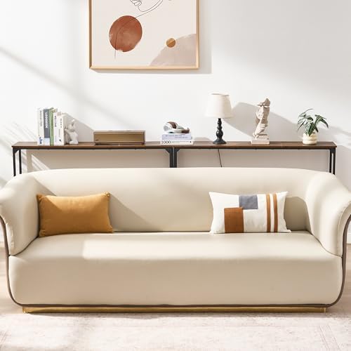 DALEMHOME Console Table, Narrow Entryway Table, Thin Sofa Table, Behind Couch Table,for Hallway, Bedroom, Living Room, Foyer, 9.4 x 47.2 x 31.5 Inches, Rustic Brown