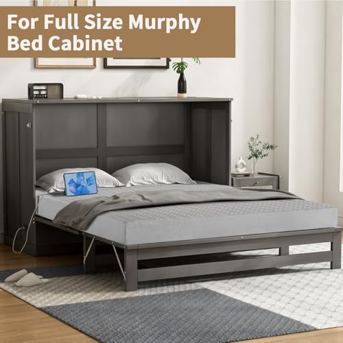 CYMULA Folding Mattress Full Size, 6 inch Memory Foam Tri Portable Murphy Bed and Futon, Full Topper with Breathable & Washable Cover, Foldable Floor Mattress for RV,Guest Beds,Grey,52"×73"×6"
