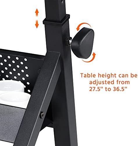 Yaheetech Adjustable Drafting Table Art Desk,Storage Drawers & Stool,Black | MDF tabletop tilts 0-60° on a metal frame for drawing, crafts, and homework, with two supply drawers and a matching stool.