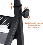 Yaheetech Adjustable Drafting Table Art Desk,Storage Drawers & Stool,Black | MDF tabletop tilts 0-60° on a metal frame for drawing, crafts, and homework, with two supply drawers and a matching stool.