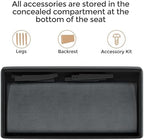 Yaheetech Small Loveseat Armless Sofa Chair with USB Ports, Dark Gray