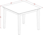 East West Furniture OXT-LWH-T Oxford Square Dining Room Table for Small Spaces, 36x36 Inch, Linen White