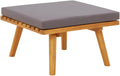 vidaXL Patio Footstool, Coffee Table Outdoor Footstool, Modular Seat with Tea Table, Outdoor Furniture Set for Garden, Rustic, Solid Acacia Wood