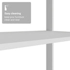 Madesa Kitchen Pantry Storage Rack with 2 Drawers and Open Shelves 51" L Multiuse Modular Cabinet for Kitchen Organization - White
