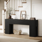 Tribesigns 71-Inch Long Console Table for Entryway, Farmhouse Sofa Console | Wood Entry Table, Console Table for Hallway, Foyer, Living Room, 300 Lb Capacity, Sturdy and Stable, Easy Assembly, Black