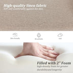 Linen Fabric Bench for Bedroom End of Bed, 60.5 inch Upholstered Linen Fabric Storage Bench Ottoman Bench with Rolled Arms, Button-Tufted Ottoman for Living Room, Entryway (Oatmeal)