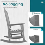 THOEOE Outdoor Rocking Chairs Set of 4, Oversized Patio Rocking Chair