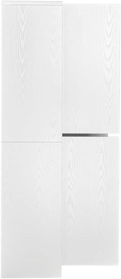 72" Tall Kitchen Pantry with Hidden Drawer, 8 Door Shelves & 3 Adjustable Shelves Farmhouse Cabinet, Versatile Cupboard for Kitchen, Dining & Bathroom (White)