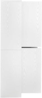 72" Tall Kitchen Pantry with Hidden Drawer, 8 Door Shelves & 3 Adjustable Shelves Farmhouse Cabinet, Versatile Cupboard for Kitchen, Dining & Bathroom (White)