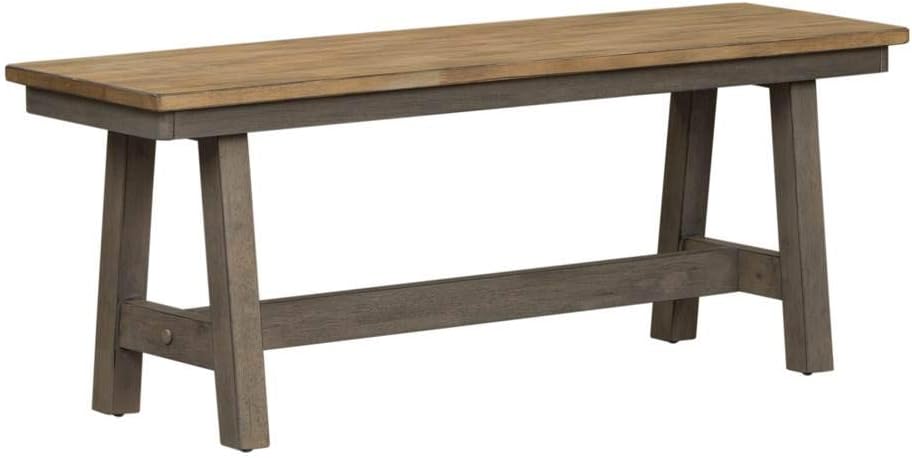 Liberty Furniture Industries Lindsey Farm Backless Bench, W48 x D14 x H18, Light Gray