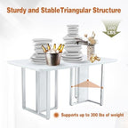 Dining Table Set for 6,63" Faux Marble Dining Room Table Set,High Glossy Dining Tabletop with Sturdy Chrome Leg,White Kitchen Table and Chairs Set for Dining Room,Easy Assemble