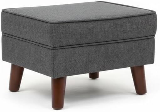 Livofex Storage Ottoman, Modern Small Footrest Ottoman with Hidden Storage, Soft Breathable Fabric Upholstered Stool, Easy Assembly Compact Foot Stool for Living Room,Home Office