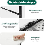 Folding Table 1 Pack, 6FT Folding Table Portable with Built-in Handle, Heavy Duty Plastic Table with Steel Legs Supports to 300lbs, Suitable for Party, Camping, Events Indoor&Outdoor Use, White
