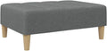 Modern Fabric Footstool with Plywood Frame, 30.3x21.7x12.2 Inches, Sturdy Footrest for Sofa or Recliner, Cozy and Stable Design for Living Room
