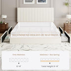 SHA CERLIN King Size Platform Bed Frame with 4 Storage Drawers
