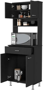 Pantry,Buffet Kitchen Sideboard,Two Door Cabinets,One Drawer,Four Adjustable Metal Legs,for Living Room,Dining Room,Kitchen