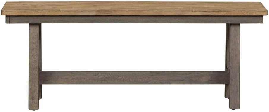 Liberty Furniture Industries Lindsey Farm Backless Bench, W48 x D14 x H18, Light Gray