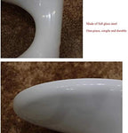 Telephone Table, C-Shaped Round Side Table,Sofa Side Table,Telephone Table/Bedside Table,Fiberglass Coffee Table(Color:White,Size:17.7114.9617.71in)