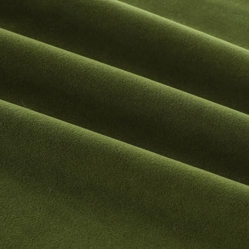 Zesthouse Flower Pouf Ottoman Foot Rest, Velvet Fabric Poofy Ottoman Stool | Large Ottoman Footstool for Couch, Modern Living Room Stool Seat, Cute Square Vanity Stool for Bedroom Dorm Green Footstool