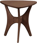 Starlight Canyon Home Solid Wood Mid Century Modern Side Table, Triangle Side Table with Rich Pecan Finish, Elegant Accent for Living Room Décor