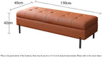Modern Bedroom Bed Footstool Solid Wood Front Sofa Stool Storage Bedside Entryway(Beige White)