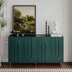 60" Modern Sideboard Buffet Accent Cabinet with Shelves Green
