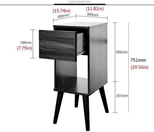 Telephone Table, Drawer Bedside Table/Sofa Side Table,Small Size Lockers,Telephone Side Table,2 Colors(White-15.74 * 11.81 * 29.56in