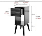 Telephone Table, Drawer Bedside Table/Sofa Side Table,Small Size Lockers,Telephone Side Table,2 Colors(White-15.74 * 11.81 * 29.56in