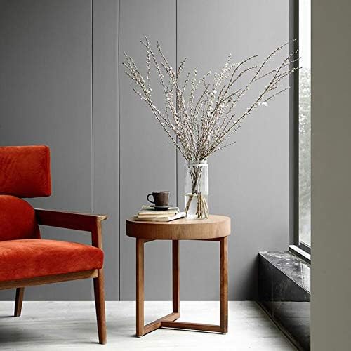 Telephone Table, Round Small Side Table,Sofa Corner end Table,Telephone Solid Wood Side Table,Negotiating Table,Solid Wood Support Legs(Color:Walnut,Size:18.8918.8920.07i